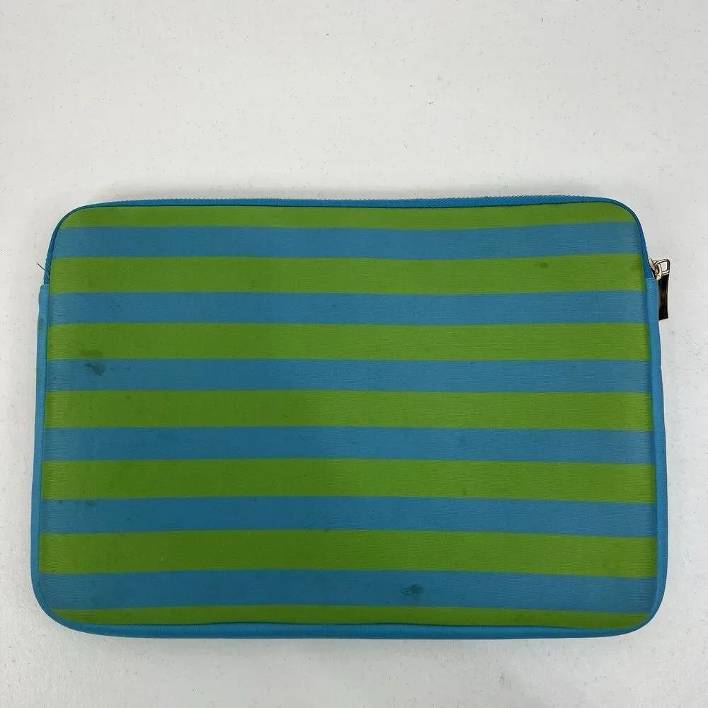 Kate Spade Neoprene Laptop Notebook Sleeve Cover Blue Green Laptops iPads‎